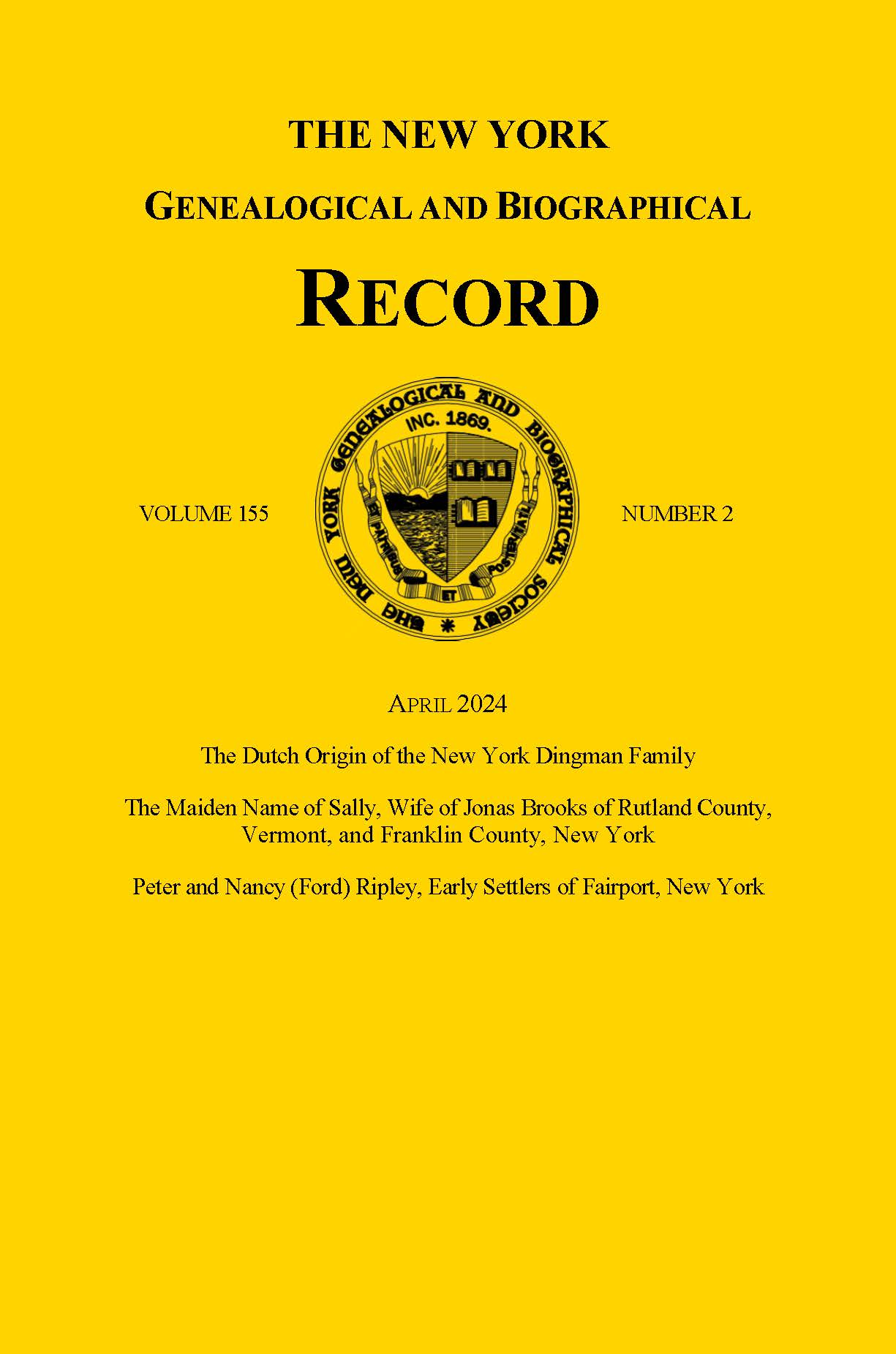 Cover of April 2024 issue of the Record