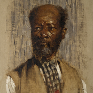 Portrait of Louis Black, Scottish ex-slave, by painter James Irvine