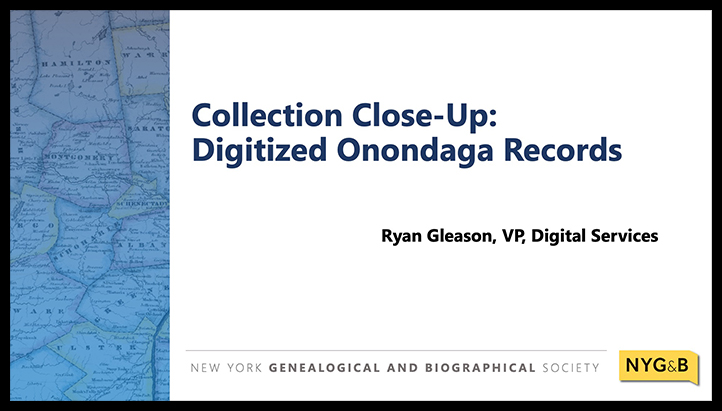 Close Up Cover NYG&B Onondaga Records