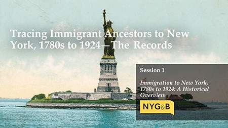 Cover slide for Immigration to New York, 1780-1924: A Historical Overview